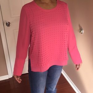 Tracy M-Pink cutout blouse